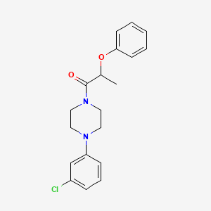 molecular formula C19H21ClN2O2 B5207222 1-(3-chlorophenyl)-4-(2-phenoxypropanoyl)piperazine 