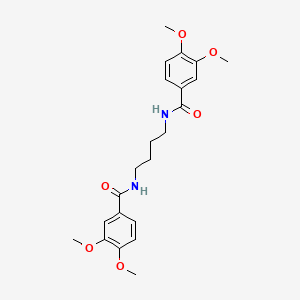 molecular formula C22H28N2O6 B5207245 N,N'-1,4-butanediylbis(3,4-dimethoxybenzamide) 