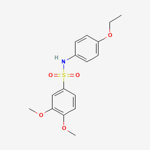 molecular formula C16H19NO5S B5207253 N-(4-ethoxyphenyl)-3,4-dimethoxybenzenesulfonamide 