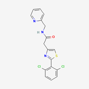 2-[2-(2,6-dichlorophenyl)-1,3-thiazol-4-yl]-N-(2-pyridinylmethyl)acetamide