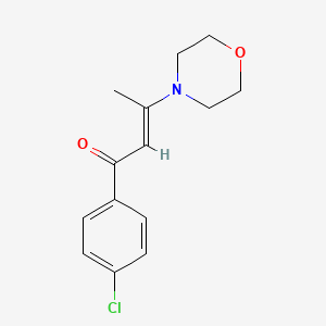 molecular formula C14H16ClNO2 B5207289 1-(4-chlorophenyl)-3-(4-morpholinyl)-2-buten-1-one 