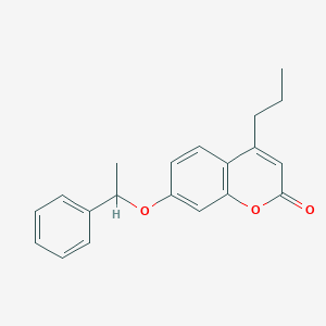 molecular formula C20H20O3 B5207352 7-(1-phenylethoxy)-4-propyl-2H-chromen-2-one 