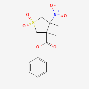 molecular formula C13H15NO6S B5207364 phenyl 3,4-dimethyl-4-nitrotetrahydro-3-thiophenecarboxylate 1,1-dioxide 