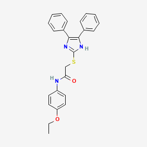 2-[(4,5-diphenyl-1H-imidazol-2-yl)thio]-N-(4-ethoxyphenyl)acetamide