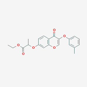 ethyl 2-{[3-(3-methylphenoxy)-4-oxo-4H-chromen-7-yl]oxy}propanoate