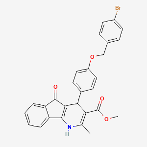 molecular formula C28H22BrNO4 B5207423 methyl 4-{4-[(4-bromobenzyl)oxy]phenyl}-2-methyl-5-oxo-4,5-dihydro-1H-indeno[1,2-b]pyridine-3-carboxylate 