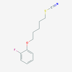 molecular formula C12H14FNOS B5207434 5-(2-fluorophenoxy)pentyl thiocyanate 