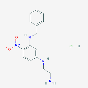 molecular formula C15H19ClN4O2 B5207455 N~1~-(2-aminoethyl)-N~3~-benzyl-4-nitro-1,3-benzenediamine hydrochloride 