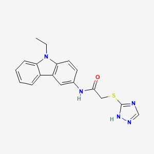 molecular formula C18H17N5OS B5207463 N-(9-ethyl-9H-carbazol-3-yl)-2-(4H-1,2,4-triazol-3-ylthio)acetamide 