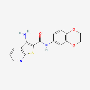 3-amino-N-(2,3-dihydro-1,4-benzodioxin-6-yl)thieno[2,3-b]pyridine-2-carboxamide