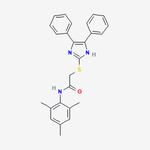molecular formula C26H25N3OS B5207510 2-[(4,5-diphenyl-1H-imidazol-2-yl)thio]-N-mesitylacetamide 