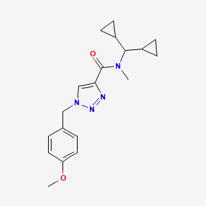 molecular formula C19H24N4O2 B5207520 N-(dicyclopropylmethyl)-1-(4-methoxybenzyl)-N-methyl-1H-1,2,3-triazole-4-carboxamide 
