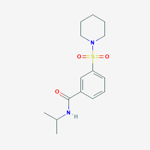molecular formula C15H22N2O3S B5207532 N-isopropyl-3-(1-piperidinylsulfonyl)benzamide 