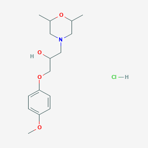 molecular formula C16H26ClNO4 B5207533 1-(2,6-dimethyl-4-morpholinyl)-3-(4-methoxyphenoxy)-2-propanol hydrochloride 