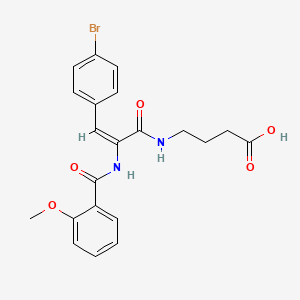 molecular formula C21H21BrN2O5 B5207542 4-({3-(4-bromophenyl)-2-[(2-methoxybenzoyl)amino]acryloyl}amino)butanoic acid 