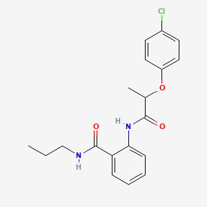 molecular formula C19H21ClN2O3 B5207551 2-{[2-(4-chlorophenoxy)propanoyl]amino}-N-propylbenzamide 