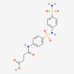 molecular formula C16H17N3O7S2 B5207558 4-{[4-({[4-(aminosulfonyl)phenyl]amino}sulfonyl)phenyl]amino}-4-oxobutanoic acid 