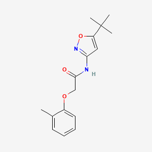 molecular formula C16H20N2O3 B5207564 N-(5-tert-butyl-3-isoxazolyl)-2-(2-methylphenoxy)acetamide 