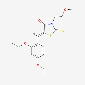 molecular formula C17H21NO4S2 B5207588 5-(2,4-diethoxybenzylidene)-3-(2-methoxyethyl)-2-thioxo-1,3-thiazolidin-4-one 