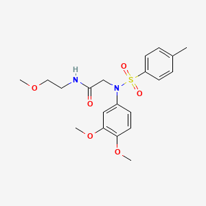 molecular formula C20H26N2O6S B5207605 N~2~-(3,4-dimethoxyphenyl)-N~1~-(2-methoxyethyl)-N~2~-[(4-methylphenyl)sulfonyl]glycinamide 