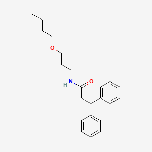 molecular formula C22H29NO2 B5207618 N-(3-butoxypropyl)-3,3-diphenylpropanamide 
