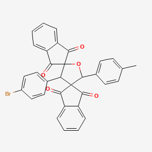 molecular formula C33H21BrO5 B5207652 3'-(4-bromophenyl)-5'-(4-methylphenyl)dispiro[indene-2,2'-furan-4',2''-indene]-1,1'',3,3''-tetrone 