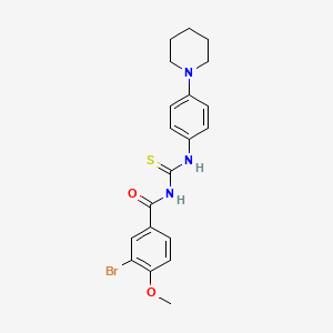 molecular formula C20H22BrN3O2S B5207683 3-bromo-4-methoxy-N-({[4-(1-piperidinyl)phenyl]amino}carbonothioyl)benzamide 