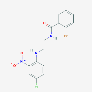 molecular formula C15H13BrClN3O3 B5207721 2-bromo-N-{2-[(4-chloro-2-nitrophenyl)amino]ethyl}benzamide 