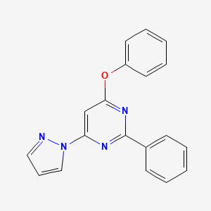 4-phenoxy-2-phenyl-6-(1H-pyrazol-1-yl)pyrimidine