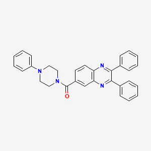 2,3-diphenyl-6-[(4-phenyl-1-piperazinyl)carbonyl]quinoxaline