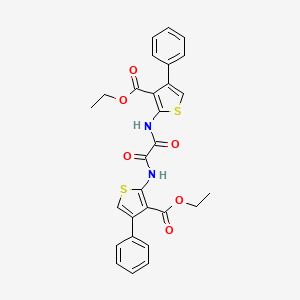 molecular formula C28H24N2O6S2 B5207758 diethyl 2,2'-[(1,2-dioxo-1,2-ethanediyl)diimino]bis(4-phenyl-3-thiophenecarboxylate) 