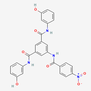 molecular formula C27H20N4O7 B5207793 N,N'-bis(3-hydroxyphenyl)-5-[(4-nitrobenzoyl)amino]isophthalamide 