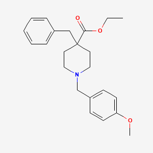 molecular formula C23H29NO3 B5207812 ethyl 4-benzyl-1-(4-methoxybenzyl)-4-piperidinecarboxylate 