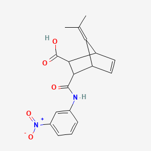 molecular formula C18H18N2O5 B5207823 7-(1-methylethylidene)-3-{[(3-nitrophenyl)amino]carbonyl}bicyclo[2.2.1]hept-5-ene-2-carboxylic acid 