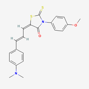 molecular formula C21H20N2O2S2 B5207831 5-{3-[4-(dimethylamino)phenyl]-2-propen-1-ylidene}-3-(4-methoxyphenyl)-2-thioxo-1,3-thiazolidin-4-one 