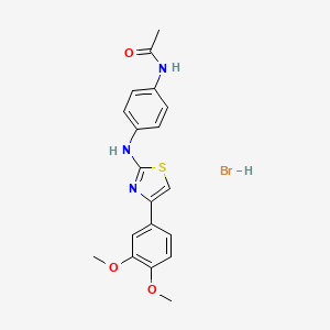 molecular formula C19H20BrN3O3S B5207844 N-(4-{[4-(3,4-dimethoxyphenyl)-1,3-thiazol-2-yl]amino}phenyl)acetamide hydrobromide 