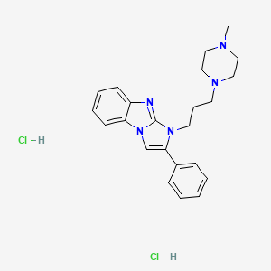 molecular formula C23H29Cl2N5 B5207851 1-[3-(4-methyl-1-piperazinyl)propyl]-2-phenyl-1H-imidazo[1,2-a]benzimidazole dihydrochloride 