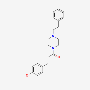 molecular formula C22H28N2O2 B5207854 1-[3-(4-methoxyphenyl)propanoyl]-4-(2-phenylethyl)piperazine 