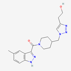 molecular formula C19H24N6O2 B5207860 2-[1-({1-[(5-methyl-1H-indazol-3-yl)carbonyl]-4-piperidinyl}methyl)-1H-1,2,3-triazol-4-yl]ethanol 