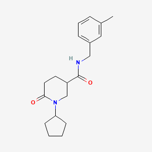 1-cyclopentyl-N-(3-methylbenzyl)-6-oxo-3-piperidinecarboxamide