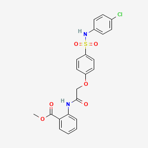molecular formula C22H19ClN2O6S B5207896 methyl 2-{[(4-{[(4-chlorophenyl)amino]sulfonyl}phenoxy)acetyl]amino}benzoate 