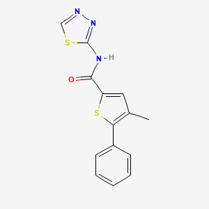 4-methyl-5-phenyl-N-1,3,4-thiadiazol-2-yl-2-thiophenecarboxamide