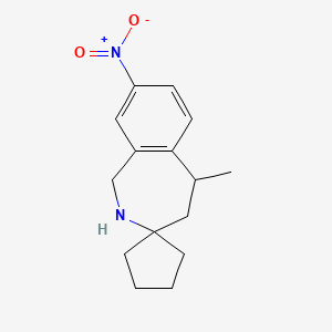 molecular formula C15H20N2O2 B5207923 5-methyl-8-nitro-1,2,4,5-tetrahydrospiro[2-benzazepine-3,1'-cyclopentane] 