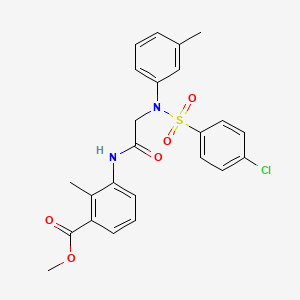 molecular formula C24H23ClN2O5S B5207936 methyl 3-{[N-[(4-chlorophenyl)sulfonyl]-N-(3-methylphenyl)glycyl]amino}-2-methylbenzoate 