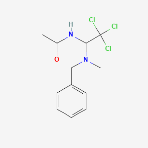 molecular formula C12H15Cl3N2O B5207988 N-{1-[benzyl(methyl)amino]-2,2,2-trichloroethyl}acetamide 