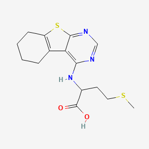 molecular formula C15H19N3O2S2 B5208031 N-(5,6,7,8-tetrahydro[1]benzothieno[2,3-d]pyrimidin-4-yl)methionine 