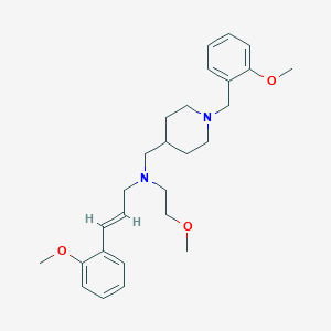 molecular formula C27H38N2O3 B5208096 (2E)-N-{[1-(2-methoxybenzyl)-4-piperidinyl]methyl}-N-(2-methoxyethyl)-3-(2-methoxyphenyl)-2-propen-1-amine 