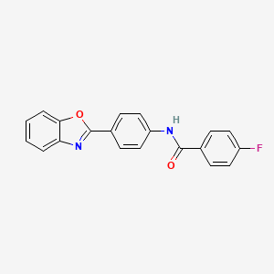 N-[4-(1,3-benzoxazol-2-yl)phenyl]-4-fluorobenzamide