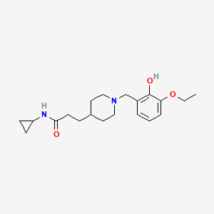 molecular formula C20H30N2O3 B5208110 N-cyclopropyl-3-[1-(3-ethoxy-2-hydroxybenzyl)-4-piperidinyl]propanamide 