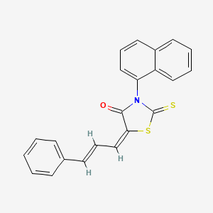 molecular formula C22H15NOS2 B5208117 3-(1-naphthyl)-5-(3-phenyl-2-propen-1-ylidene)-2-thioxo-1,3-thiazolidin-4-one 